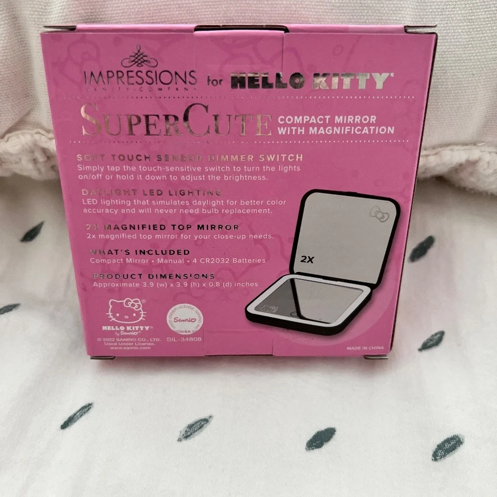 Impressions x Hello Kitty Black & Rose Gold Compact Mirror